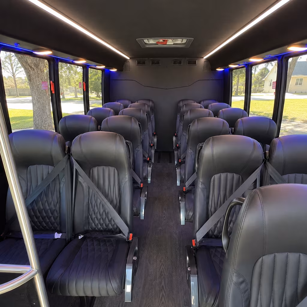 bridal party minibus rentals on your killeen wedding day