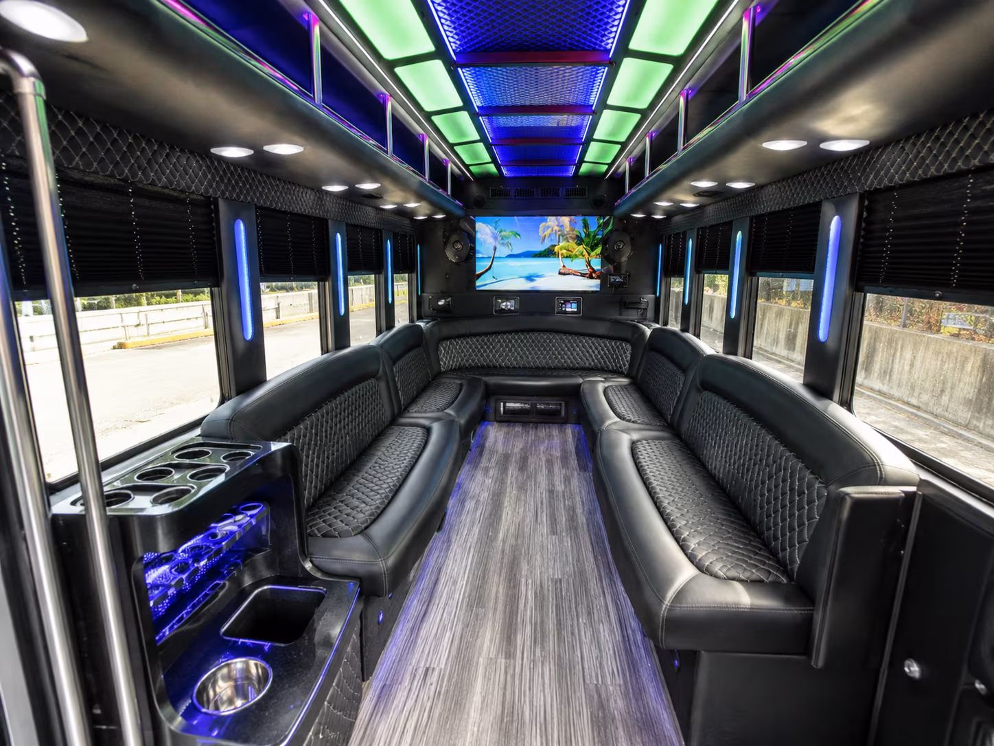 killeen 18 passenger party bus inside
