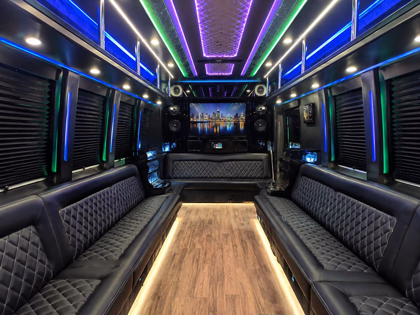 killeen 25 passenger party bus interior