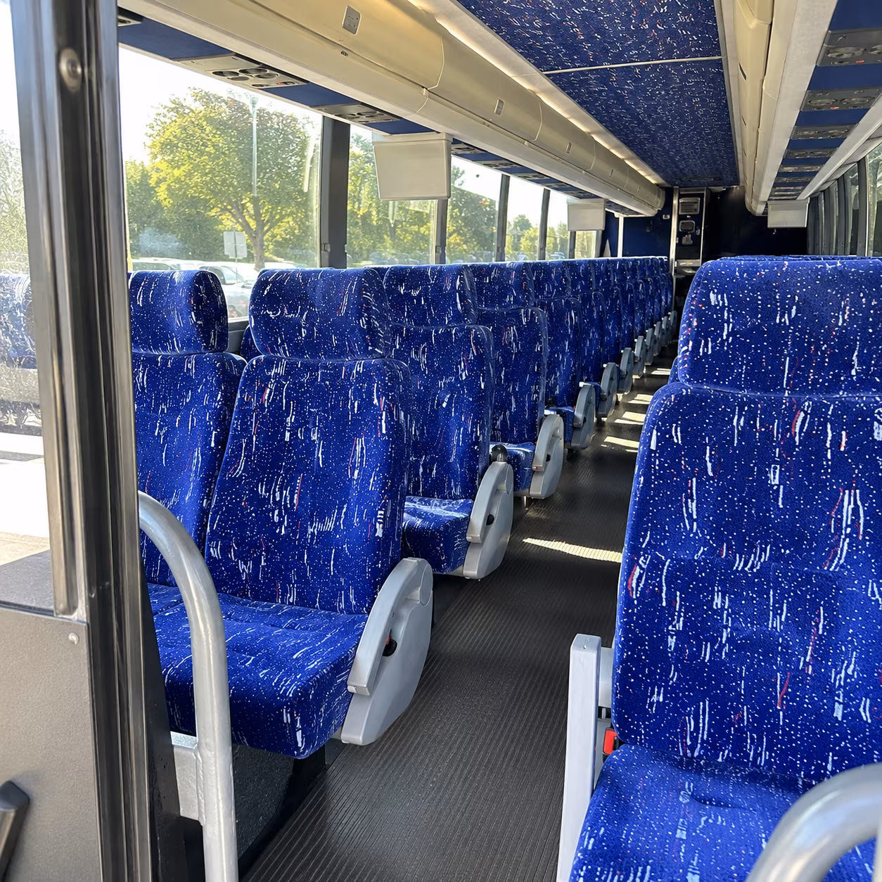 killeen 50 passenger charter bus inside